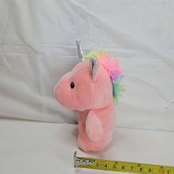 Fuzzy Friends Plush Baby Unicorn Stuffed Animal 6" Plush Glitter Horn Pink Plush - Picture 7 of 8